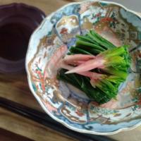 バクチャー栽培　
赤根ほうれん草　おひたし